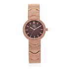 STRADA - Japanisches Uhrwerk, Burgunder Zifferblatt mit goldplattiertem Alloy Armband, 20 cm