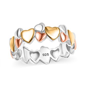Dreifarbiger Herz-Bandring