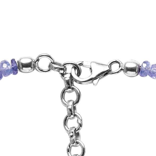 Tansanit und nat&uuml;rliches, &auml;thiopisches Welo Opal-Armband, 19 cm, 925 Silber ca. 25,43 ct image number 3