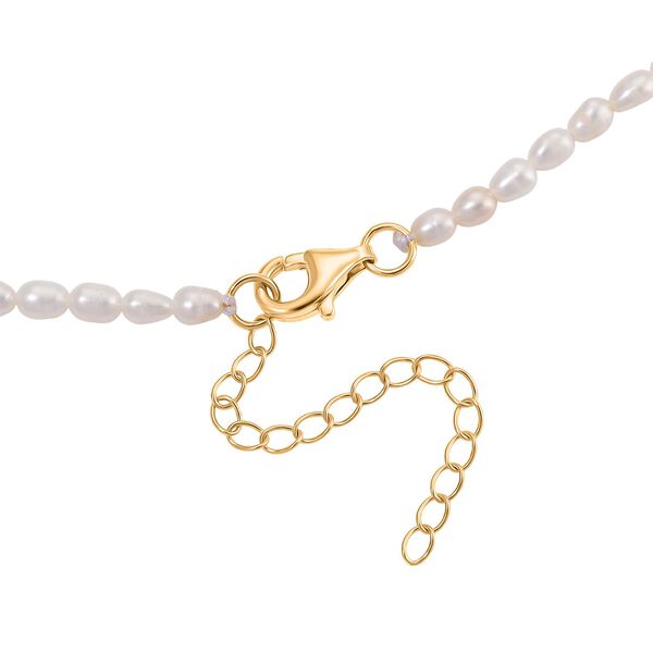 D'Joy wei&szlig;e S&uuml;&szlig;wasser Perle 45+5cm Halskette image number 5