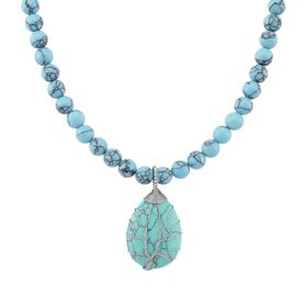 Blauer Howlit Halskette Flexibles (7-8 Werktage Lieferzeit) ca. 230.00 ct