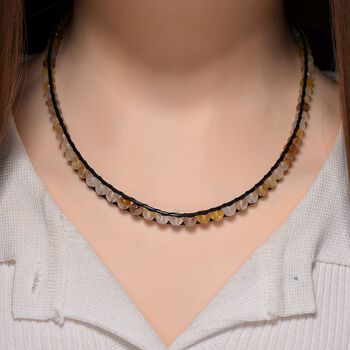 Flexible mehrfarbige H&auml;matoid-Quarz Halskette - 80 ct.