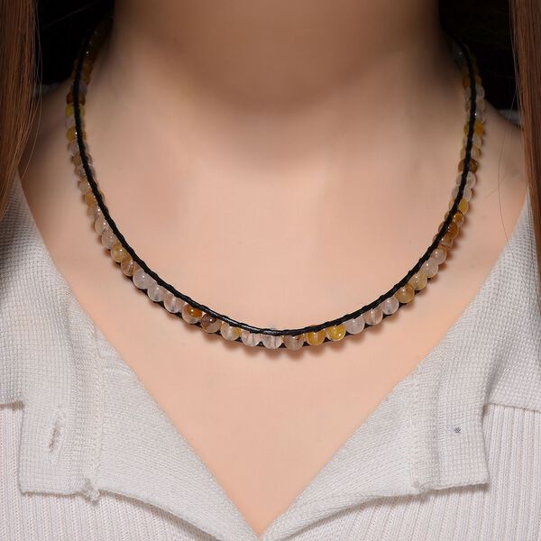 Flexible mehrfarbige H&auml;matoid-Quarz Halskette - 80 ct. image number 2