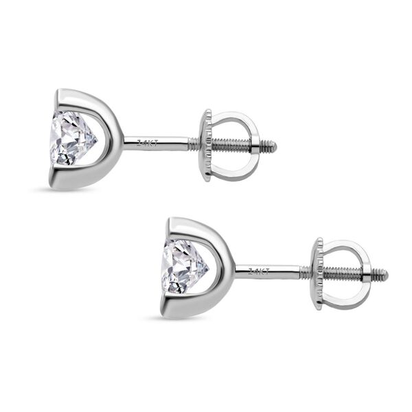 LUXURIANT SGL zertifizierte VS-EF Labor Diamant Ohrringe in 585 Weißgold - 1 ct. image number 3