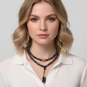 Terahertz Halskette ca. 86.5 cm Reiner Edelstahl ca. 330.00 ct