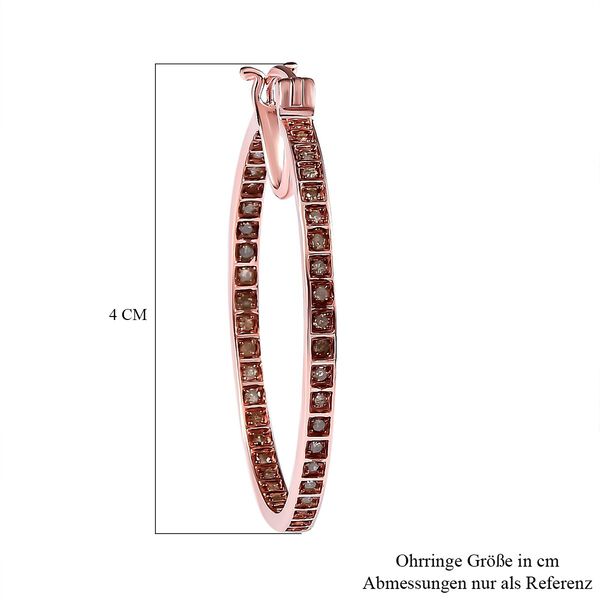 Natürliche Champagner Diamant-Creolen - 1 ct. image number 5