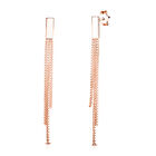 Dreireihige Hänge-Ohrringe, 925 Silber rosévergoldet, ca. 1,50g