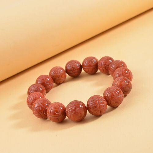Gefärbte rote Jade Armband, (13-15mm), 18 cm, ca. 350.00 ct image number 1
