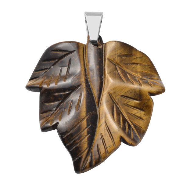 Gelbes Tigerauge Halskette 40 cm Edelstahl ca. 76,00 ct image number 3