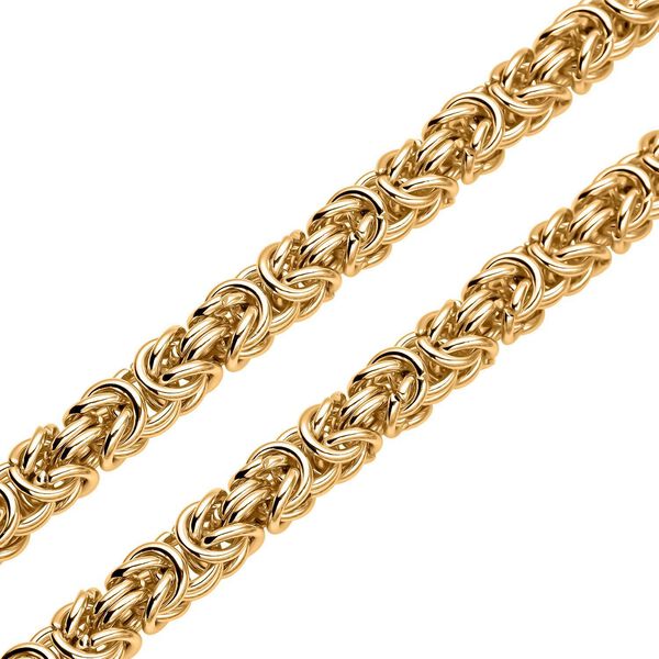 Byzantinische K&ouml;nigskette ca. 50 cm, 316L Edelstahl ca. 99.50g, goldfarben image number 4