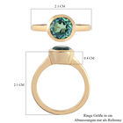 Pfau Triplett Quarz Solitär Ring 925 Silber vergoldet  ca. 1,34 ct image number 6