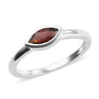 Roter Granat Solitär-Ring, 925 Silber  ca. 0,47 ct image number 3
