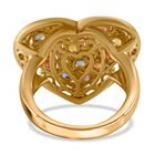 Regenbogen Saphir Ring, 925 Silber Gelbgold Vermeil, (Größe 19.00) ca. 3.46 ct image number 3