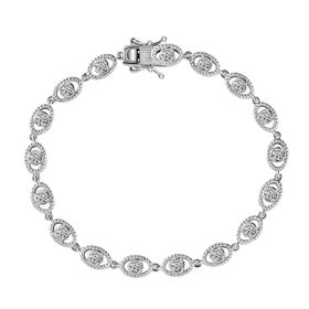 Moissanit Armband, 19cm - 3,67 ct.