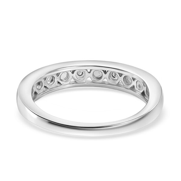 Half Eternity Ring mit Diamantakzenten, 925 Silber platiniert image number 6