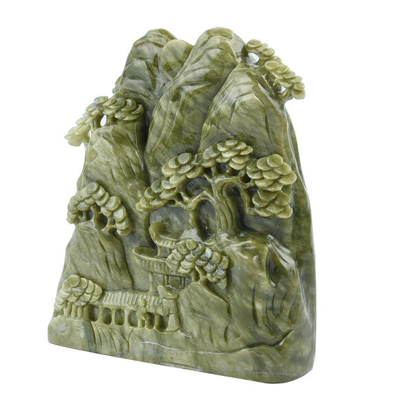 Edelsteinfigur aus Serpentin, Gr&uuml;n image number 2