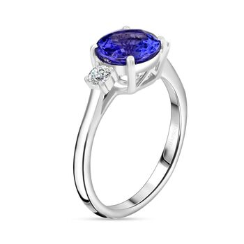 RHAPSODY AAAA Tansanit und VS-EF Diamant Ring in 950 Platin - 2 ct.