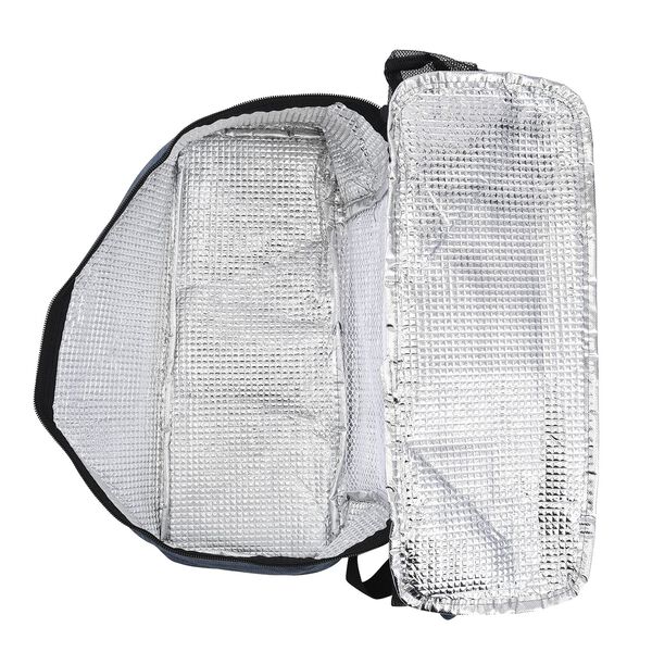 Zweistöckige Netz-Einkaufstasche mit Kühlfach, 37x15x42cm, blau image number 6