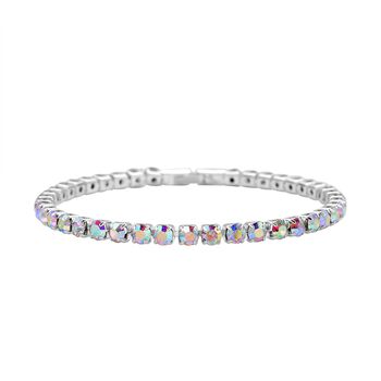AB Kristall-Ohrringe mit Armband, reines Messing