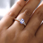 AA Tansanit und Diamant-Ring, I2-I3 G-H, 585 Gelbgold  ca. 1,07 ct image number 2