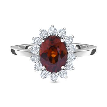 Sunset Zirkon, Wei&szlig;er Zirkon Ringe 925 Silber rhodiniert (Gr&ouml;&szlig;e 20.00) ca. 2.64 ct