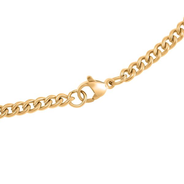 3er Set - Kugelkette 40 cm,  Gliederkette 45 cm, Ankerkette 55 cm, Edelstahl, Goldfarben image number 7