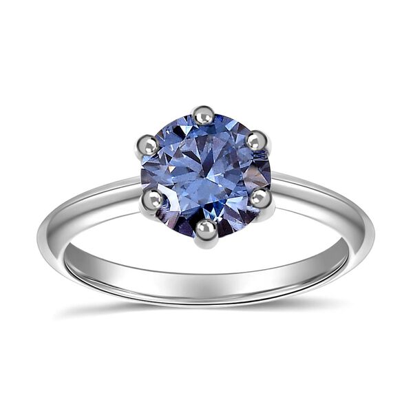 Blauer Moissanit-Ring - 1,45 ct. image number 4