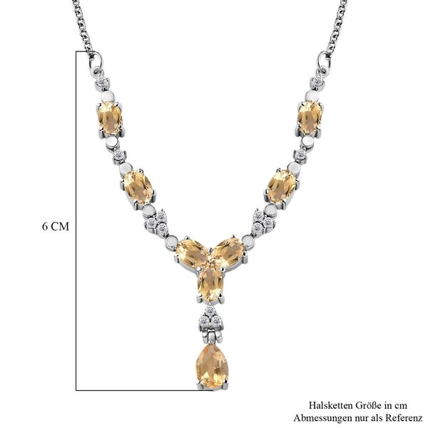 Citrin Halskette ca. 45 cm Edelstahl ca. 4.51 ct image number 6