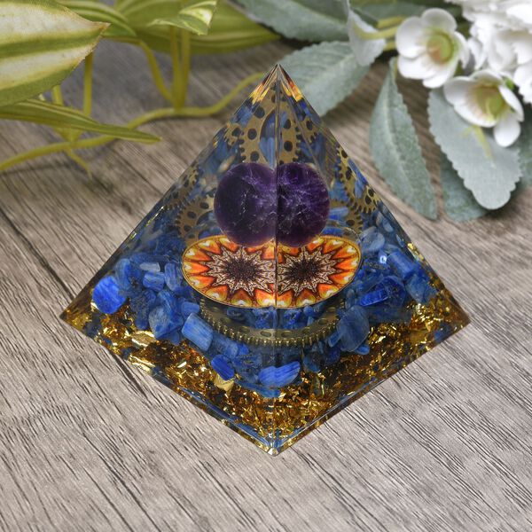 Edelstein Pyramide mit Rosenquarz und Quarz Lebensbaum, koralle image number 2