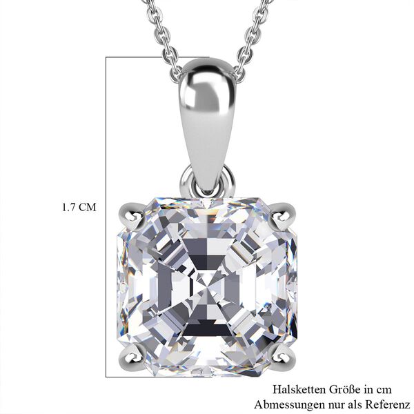 Funkelnde K&ouml;nigin - Moissanit Anh&auml;nger Asscher-Schliff mit Kette - 2,65 ct. image number 5