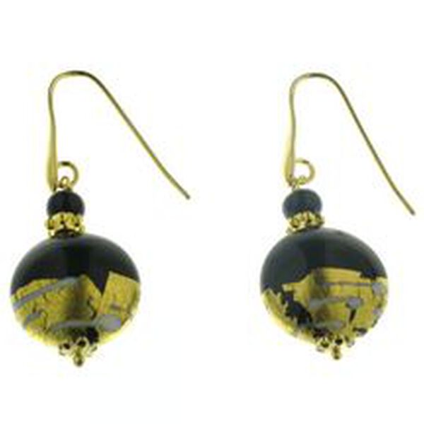 IL MURANO DI FRANCESCA- schwarze Muranoglas aus Italien DISC Ohrringe