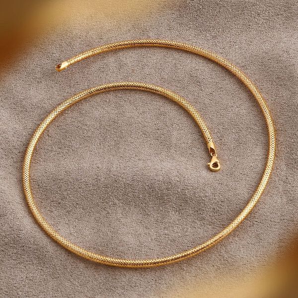 Royal Bali Kollektion- Schlangen-Ketten 19cm Armband und 45cm Halskette in 585 Gold image number 8