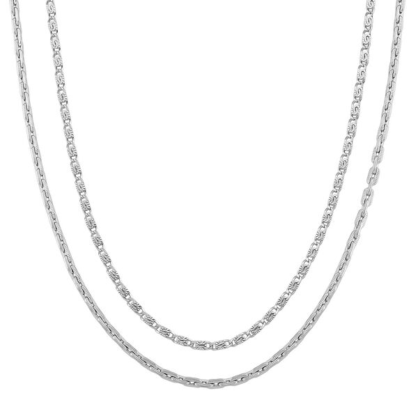 K&ouml;nigskette, Reiner Edelstahl, ca. 50 cm, Silberfarben