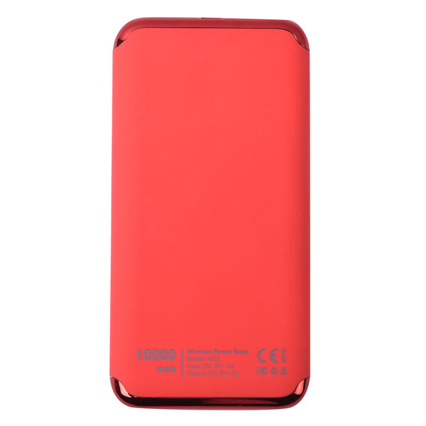Kabellose PowerBank mit Bildschirmanzeige, 10000mAh, Rot image number 2