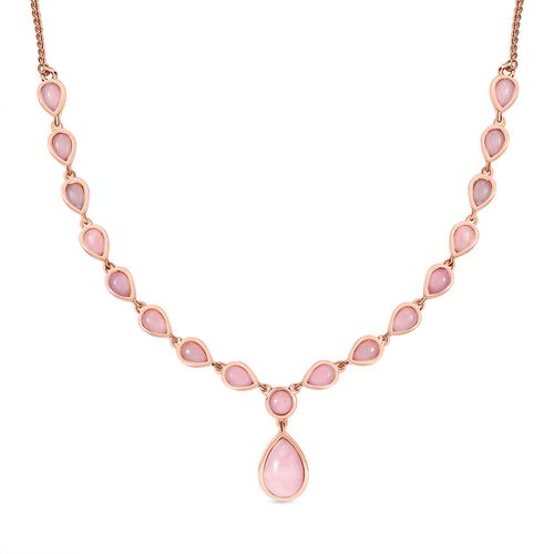 AA rosa Opal Halskette, 45cm - 9,80 ct. image number 0