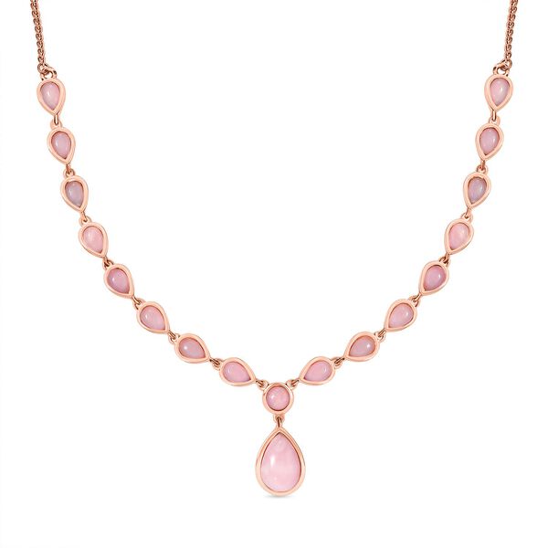 AA rosa Opal Halskette, 45cm - 9,80 ct.