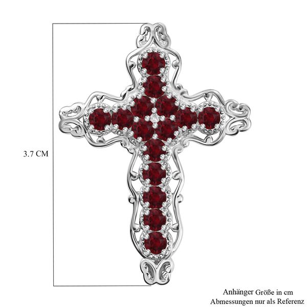 J Francis gefertigt mit SWAROVSKI- Siam Farbe Swarovski Kristall Anh&auml;nger image number 6