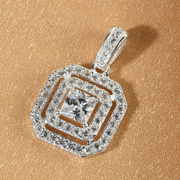 Wei&szlig;er Zirkonia Anh&auml;nger 925 Silber ca. 2,50 ct image number 3