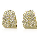 CLARTE Moissanit Ohrringe 925 Silber Gelbes Gold ca. 0.53 ct