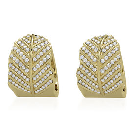 CLARTE Moissanit Ohrringe 925 Silber Gelbes Gold ca. 0.53 ct CLARTE Moissanit Ohrringe 925 Silber Gelbes Gold ca. 0.53 ct