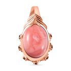 Natürlicher, AAA Oregon Pfirsich Opal, Mosambik Granat Anhänger, 925 Silber Roségold Vermeil ca. 4.07 ct