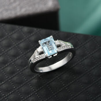 EverTrue himmelblauer Topas Ring - 1,88 ct.
