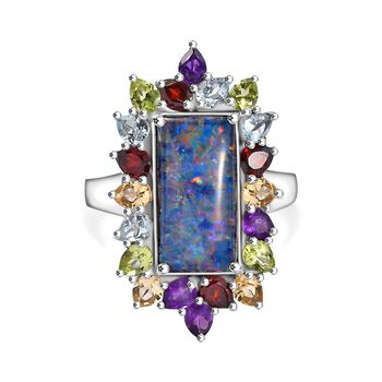 Boulder Opal Triplett und Multi-Edelstein-Ring - 8,03 ct.
