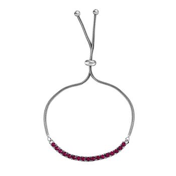 J Francis gefertigt mit SWAROVSKI- Fuchsia Swarovski Kristall Armband, 19 cm