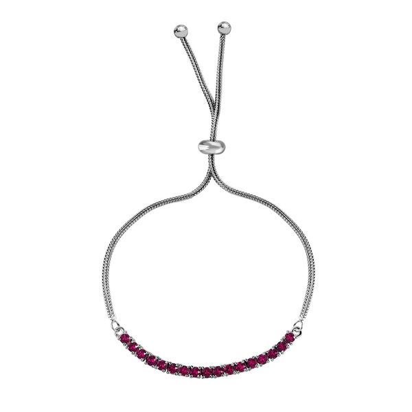 J Francis gefertigt mit SWAROVSKI- Fuchsia Swarovski Kristall Armband, 19 cm