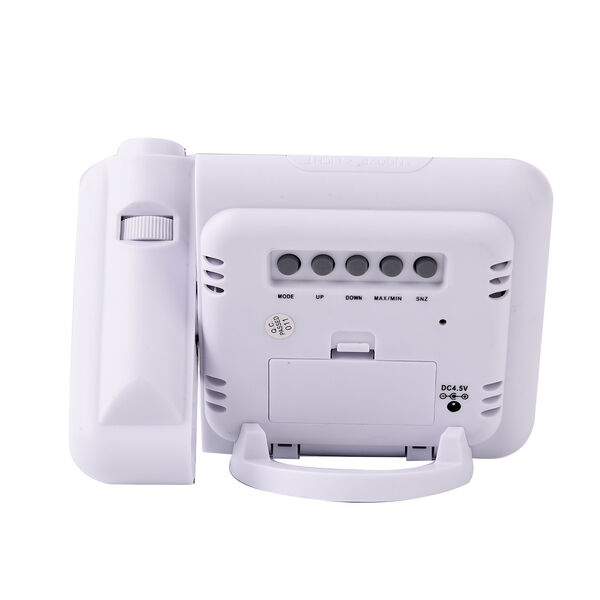 Laser Digital Projektionswecker mit Wetterstation, LCD Panel, 15x6,2x11 cm, 2xAAA Batterie (nicht inkl.), Wei&szlig; image number 5