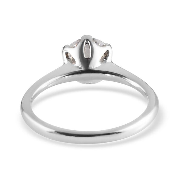 LUSTRO STELLA Hergestellt mit ZIRKONIA Solitär-Ring 925 Silber Platin-Überzug image number 5