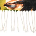 LA MAREY 100% Merino Wollschal mit Quasten, Schmetterling und Blumenmuster, Größe  67x176+9 cm, Beige image number 4