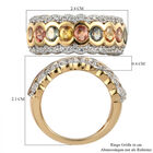 Mehrfarbig Saphir und Zirkon Ring 925 Silber 585 Vergoldet image number 6