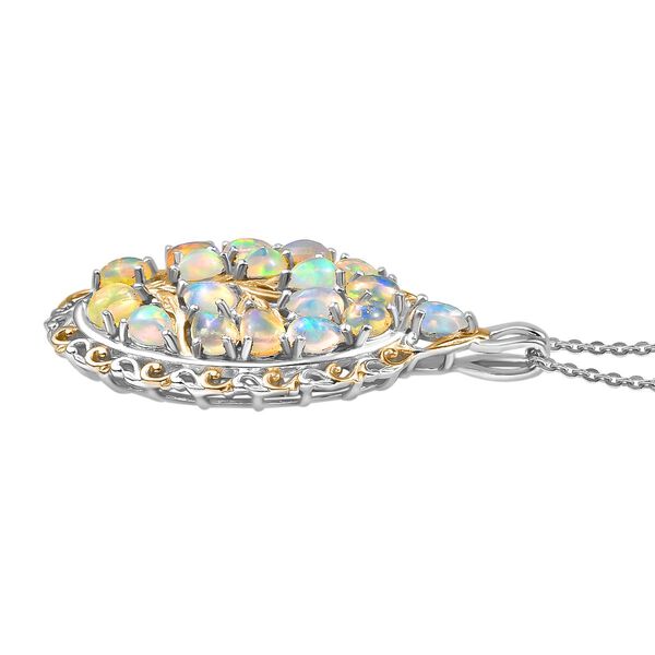 AA Nat&uuml;rlicher, &auml;thiopischer Welo Opal Schmuckset 925 Silber rhodiniert ca. 2,07 ct. image number 4